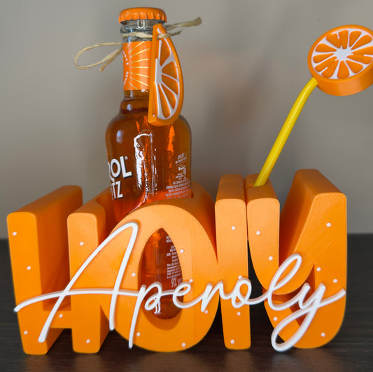 Suport decorativ pentru sticla de Aperol Spritz